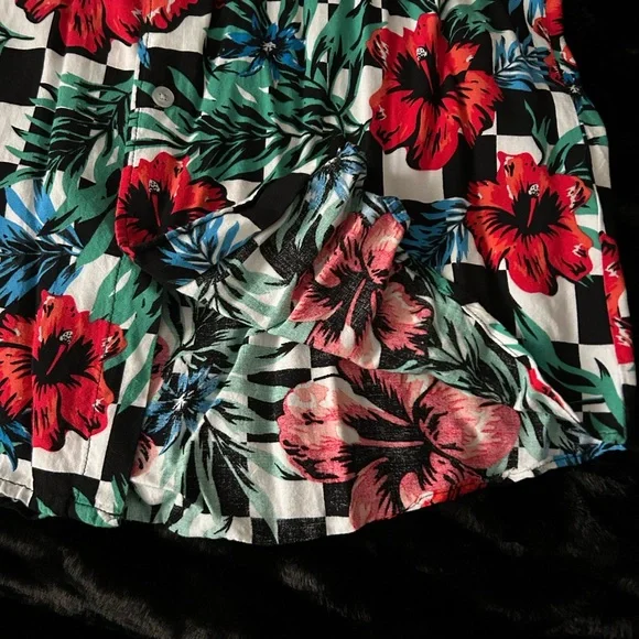 Reason • Floral Checkered Shirt - Picture 3 of 7